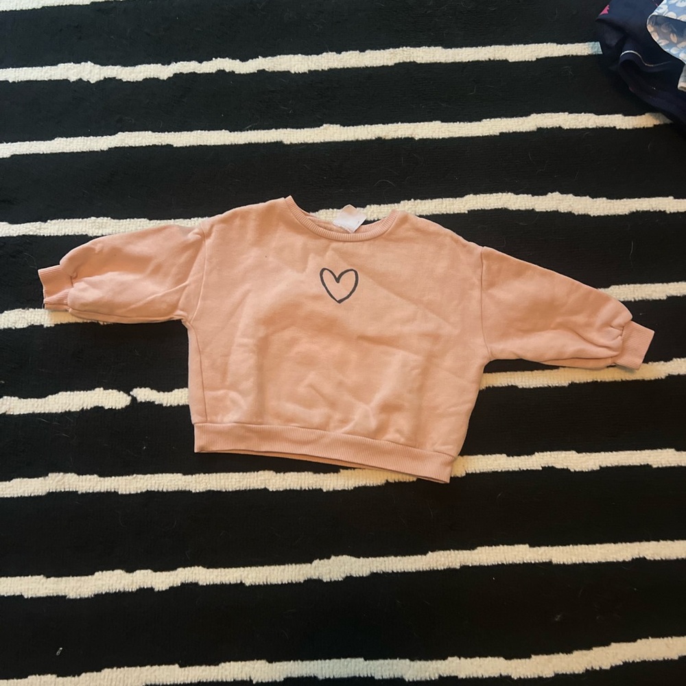 Zara Blush Heart Kids Sweatshirt